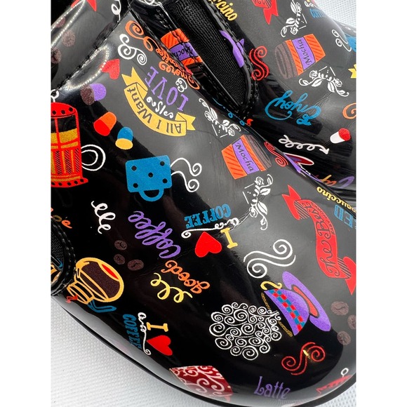 COPY - Easy Work Faux Patient Leather Coffee Themed Non Slip Work Shoes - Picture 4 of 9